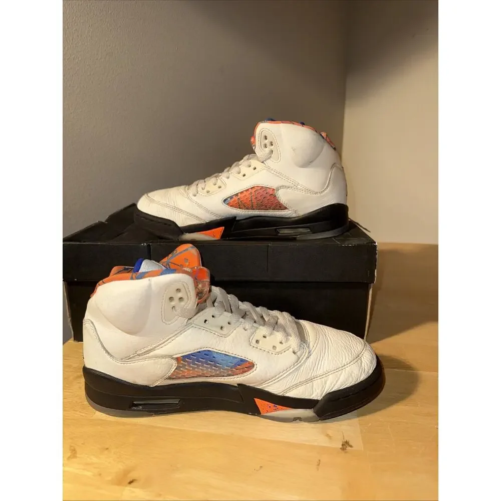 Size 6.5YWomen8 Air Jordan 5 Retro International Flight Blue PreOwned 136027-148